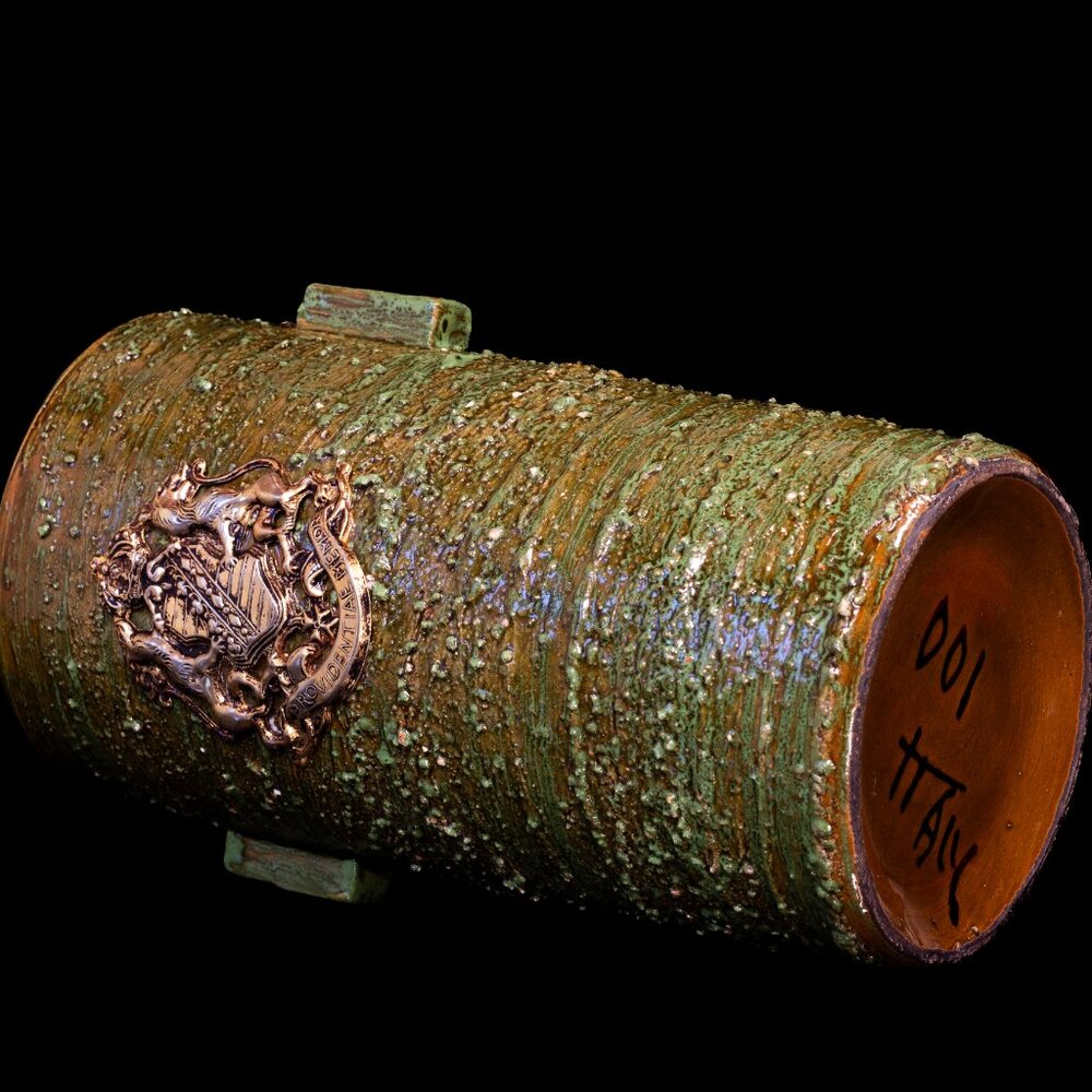 Vintage 1960’s MCM Bitossi Aldo Londi Rimini Green Pottery Vase # 001/35 - Picture 7 of 13